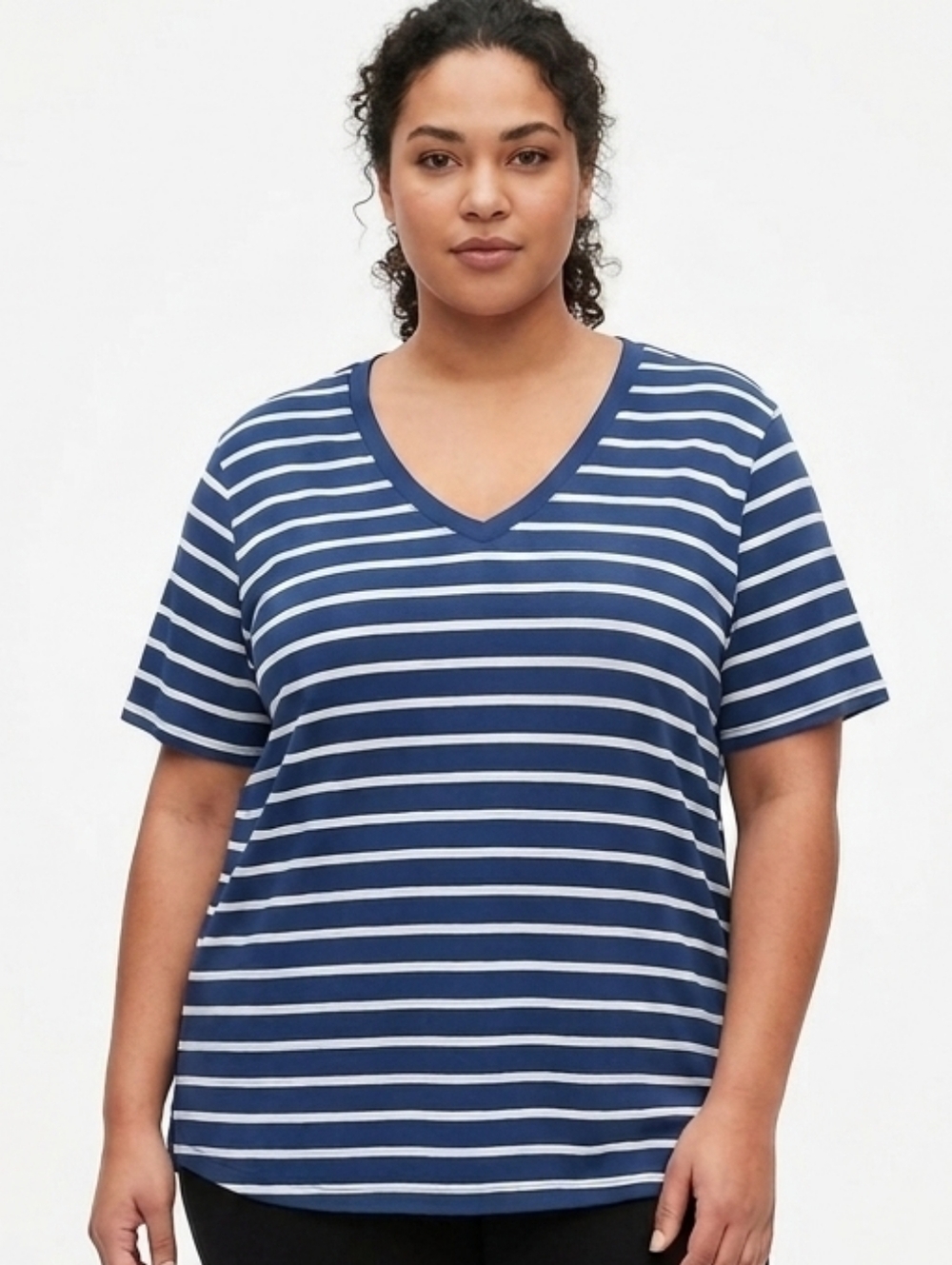 NWT GAP  V-Neck Striped  Tee
